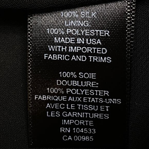 Nanette Lepore Zen Silk Floral Blouse Womens Size S Purple Black Bell Sleeve - Picture 14 of 16